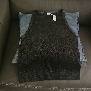 Gap black and silver tank top